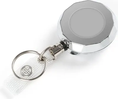 Produktbild von INF Einziehbarer Schlüsselanhänger mit Zinklegierung und Stahlseil - Sicherer Schlüsselhalter Silber