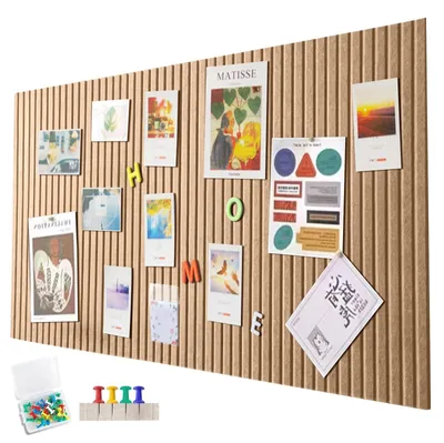 Zdjęcie produktu dla Omgoods - Duża tablica korkowa 120 x 90 cm - Nowoczesny filcowy design