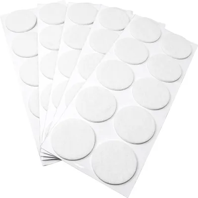 Produktbild von Adsamm® | 50 x selbstklebende Filzgleiter / Weiß / Ø 45 mm / rund / Möbelgleiter aus Filz mit 3.5 mm Stärke