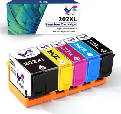 Produktbild von 5er set 202XL Multipack Kompatibel Druckerpatronen für Epson 202 XL Expression Premium XP-6000 XP-6001 XP-6005 XP-6100 XP-6105
