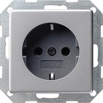 Produktbild von Gira 0188203 SCHUKO-Steckdose Gira E22 Aluminium