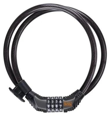 Produktbild von Cipher Kabel Fahrradschloss 10x1800MM mit Griff BLACK+DECKER