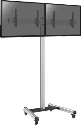 Image de Support sur roulettes pour 2 écrans TV 43'' - 49'' - Hauteur 240cm - Inclinable