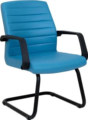 Immagine prodotto di Sala d'attesa arredo per ufficio sedie in pelle blu sedia da conferenza