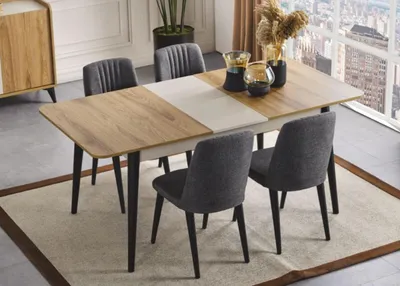 Produktbild von Esszimmer Set Esstisch und 4x Stühle Elegant Möbel Holz set 5tlg