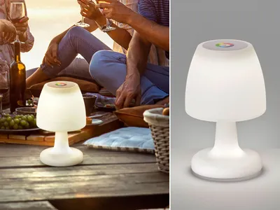 Produktbild von LED Tischleuchte, Außenleuchte, Akku, Dimmbar, H 26 cm