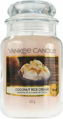 Zdjęcie produktu dla Yankee Candle Coconut Rice Cream, Okrągły, Biały, Kokos, 150 h, 1 szt.