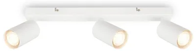 Image de Briloner Spot de plafond, orientable, on/off via interrupteur mural, blanc, dimensions: 15,5x5,5x44 cm