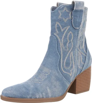 Produktbild von Ital-Design Damen Stiefeletten  Denimoptik Western- & Bikerboots 88843785 Hellblau Gr.  36