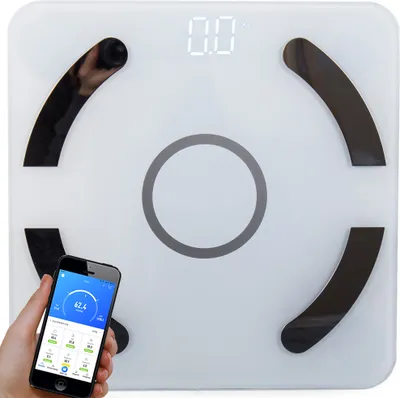 Image de Verk 17088 Pèse-personne analytique USB, Bluetooth 180 kg blanc