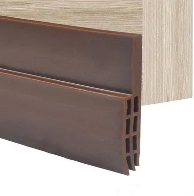 Produktbild von Silikon-Teilfertigungsstücke für Wetterdichtung von Türrahmen - Braun - 100 cm - Wetterdichtungsstück - Dichtung für Türen und Fenster - Bodendichtung.