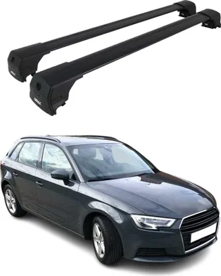 Image de Barres de toit transversales pour Audi A3 8V Sportback 2012-2020 ABE Noir