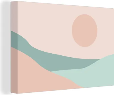 Produktbild von OneMillionCanvasses® - Leinwandbilder - 140x90 cm, Sommer - Strand - Meer - Sonne, Wandbilder Kunstdruck Wanddekoration