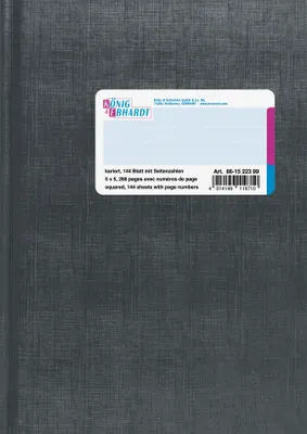 Produktbild von K&E Geschäftsbuch A5 kariert Seitenzahlen 861522399