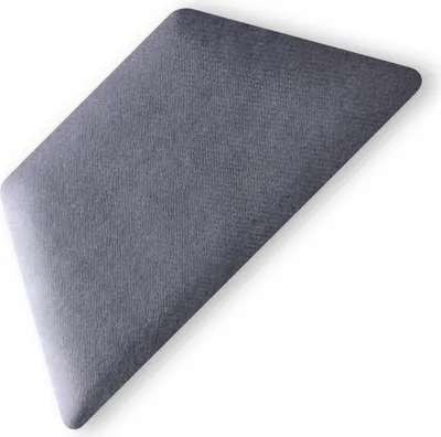 Produktbild von TAPHICEROS Halb Hex Wandpaneel Polsterpaneel, 30x15 cm, Oben/Unter, 1stk, SWING 18, Dunkelgrau, Wandkissen Halb Hexagon Wandpolster Kopfteil für Bett Gepolstert Polsterplatte