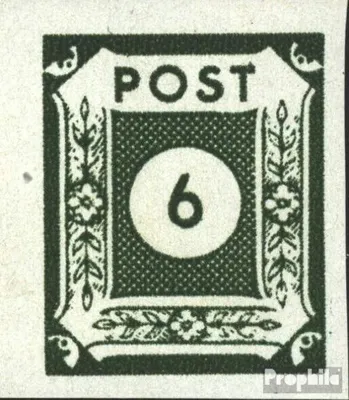 Produktbild von Briefmarken Sowjetische Zone (All.Bes.) 1945 Mi 43VIII, Punkt rechts auf T postfrisch Ziffer im Kreis
