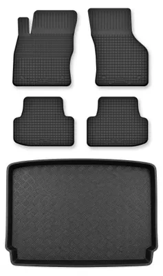 Produktbild von Gummimatten + Kofferraumwanne für Seat Arona 2017- (oberer Ladeboden) – Schwarz, Semi-Universal, angepasst – Wielganizator Semi-Universal