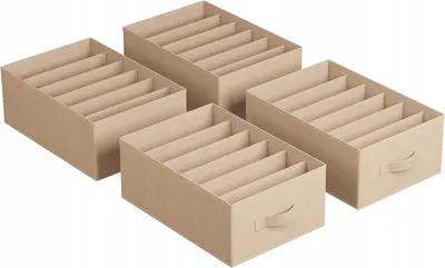 Obrázok produktu pre SONGMICS 4-dielna sada organizérov do zásuviek, 6 priehradiek, piesková farba