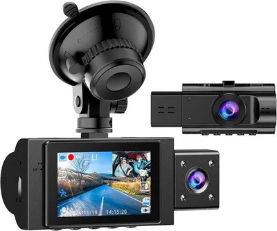 Productafbeelding van Dual Dashcam Voor & Binnen 1080P - Infrarood Nachtzicht Rijrecorder met Parkeermonitor & G-Sensor