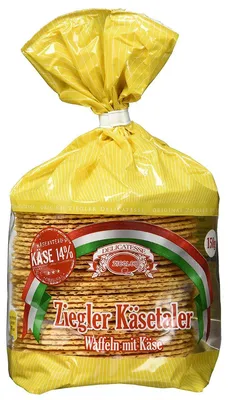Produktbild von Ziegler Käsetaler Waffeln mit Käse original knusprig gebacken 150g
