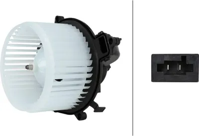 Obrázok produktu pre Ventilátor interiéru 12 V 258 W 2-pólový HELLA pre napr. PEUGEOT PARTNER