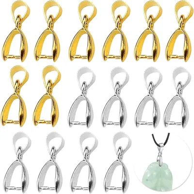 Produktbild von Hängezangen, 100 Stück, Gold und Silber, Metallclips, für Schmuck