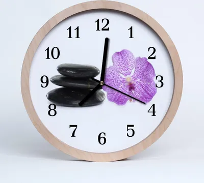 Produktbild von Holzuhr 20fi cm wanduhr - Steine
