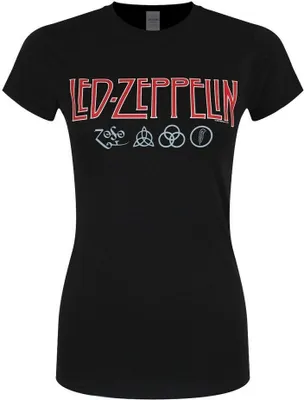 Obrázek produktu pro Led Zeppelin - dámské tričko s logem RO905 (S) (černá)