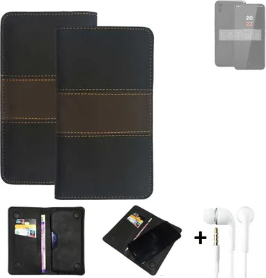 Produktbild von K-S-Trade Handyhülle + Kopfhörer kompatibel mit Volla Phone 22 Schutzhülle Walletcase Bookstyle Tasche Schutz Case Hülle Wallet Cover Kunstleder