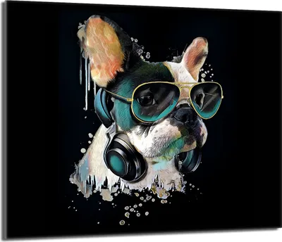 Image de Plaque de recouvrement pour cuisinière 60x52 Vitrocéramiquefeld Couverture anti-éclaboussures Plaque de verre Déco Planche à découper, Chien Musique