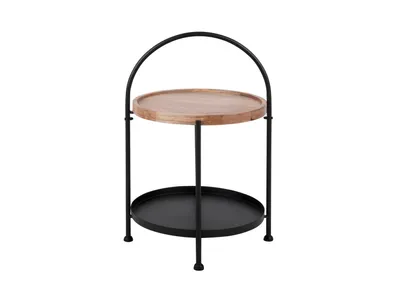 Immagine prodotto di Tavolino rotondo TRAY con piano in legno di mango, Ø 39 x 55 cm