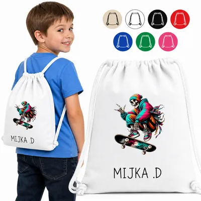 Obrázek produktu pro Worek Na Wf - Szkielet Na Deskorolce W Bluzie