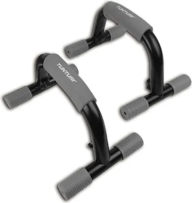 Produktbild von Tunturi Set Liegestützgriffe, rutschfeste Push-up-Bars für Krafttraining für Rückenmuskel, Brustmuskel, Kraftsport