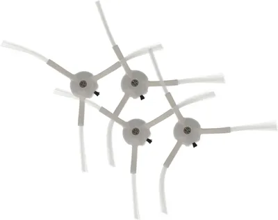 Produktbild von vhbw 4x Seitenbürste kompatibel mit Proscenic M8 Pro Saugroboter - Reinigungsbürsten Set, weiß, 3-armig