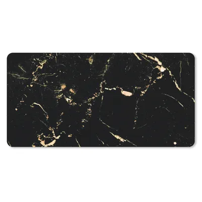 Produktbild von MuchoWow® Mauspad Mousepad Marmor - Limette - Schwarz - Gold 60x30 cm - Mousepads - Maus Mat - Pad - Mausunterlage - Nachhaltig - Gadgets und Trends