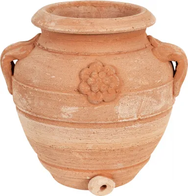Produktbild von Vase aus ton 16x15x15 cm, Blumentopf terracotta,Bodenvasen deko