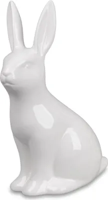 Produktbild von Dekofigur Hase KLASSIK sitzend weiß H. 25cm Keramik Formano F25