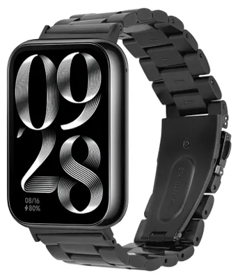 Produktbild von kwmobile Edelstahl Uhrenarmband kompatibel mit Xiaomi Smart Band 8 Pro / Band 9 Pro / Redmi Watch 5 / Redmi Watch 4 Ersatz Armband - Ersatzarmband für