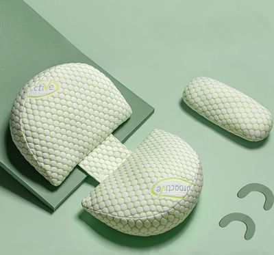 Topchances Schwangerschaftskissen für schwangere Frauen, Unterstützung für Rücken, Hüften, Beine, Bauch, Mutterschaftskissen mit abnehmbarem Baumwollbezug, Grün