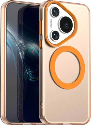 Produktbild von Magnetisch Hülle für Huawei Pura 70, Schlank Durchscheinend Matt Stoßfest Handyhülle Orange