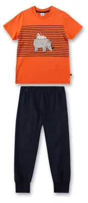 Produktbild von Sanetta Jungen-Schlafanzug kurzarm orange Nashorn/Walross/Robbe 92