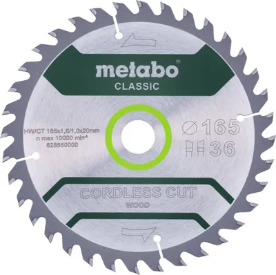 Produktbild von Kreissägeblatt cordless cut wood classic D165x1,6/1xBohrung20mm Z.36 WZ 15Grad