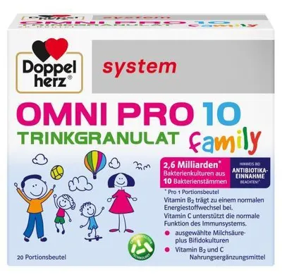 Produktbild von Doppelherz Omni Pro 10 family system Trinkgranulat 20 St