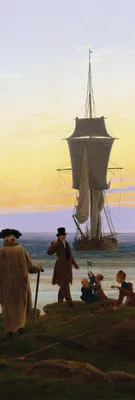 Produktbild von Caspar David Friedrich Kunstdruck Bild - Die Lebensstufen, 1835 (158 x 53 cm)