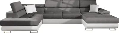 Produktbild von MIRJAN24 Ecksofa Cotere Bis, Eckcouch mit Bettkasten,U-Form Schlafsofa vom Hersteller, Wohnlandschaft (Farbe: Soft 017 + Lux 05 + Soft 017, Seite: Links)