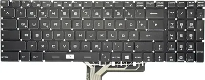 Immagine prodotto di Tastiera - Colore: nero - con illuminazione - senza cornice Layout di tastiera tedesco compatibile con MSI GT83VR
