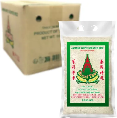 Produktbild von ROYAL THAI RICE - Langkorn Jasmin Duftreis - 4 X 4,5 KG - Multipack