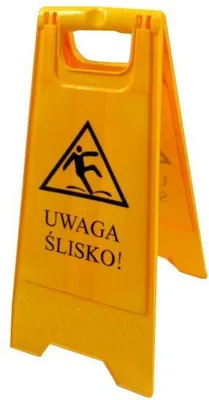 Zdjęcie produktu dla tablica ostrzegawcza / potykacz informacyjny UWAGA ŚLISKO