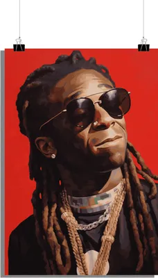 Produktbild von Lil Wayne Poster - Rap Poster - Musik Poster - 61x91cm - Perfekt zum Einrahmen