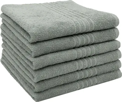 Produktbild von 6er Set Handtücher, Baumwolle, 50x70 cm , grau